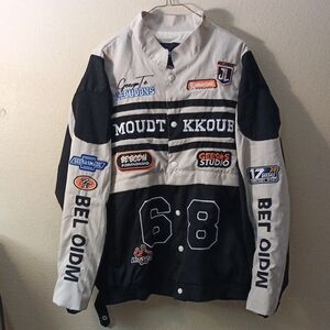 Fashion Nova Black and White Varsity Jacket